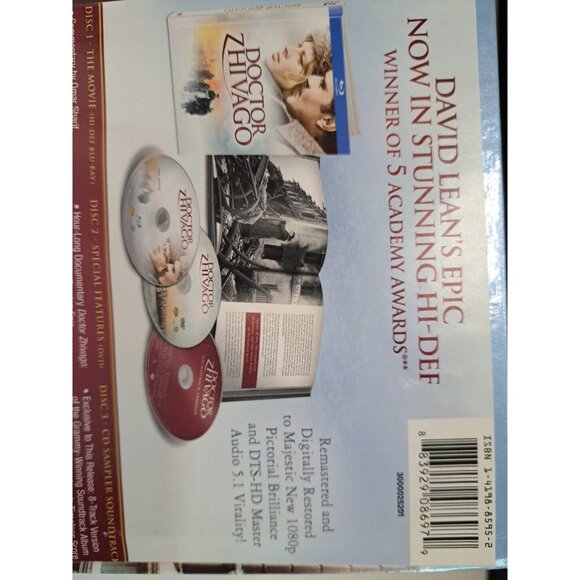 2010 Doctor Zhivago 45TH Anniversary 3 Disc Digibook Edition Set BLU-RAY+DVD+CD - Picture 10 of 15